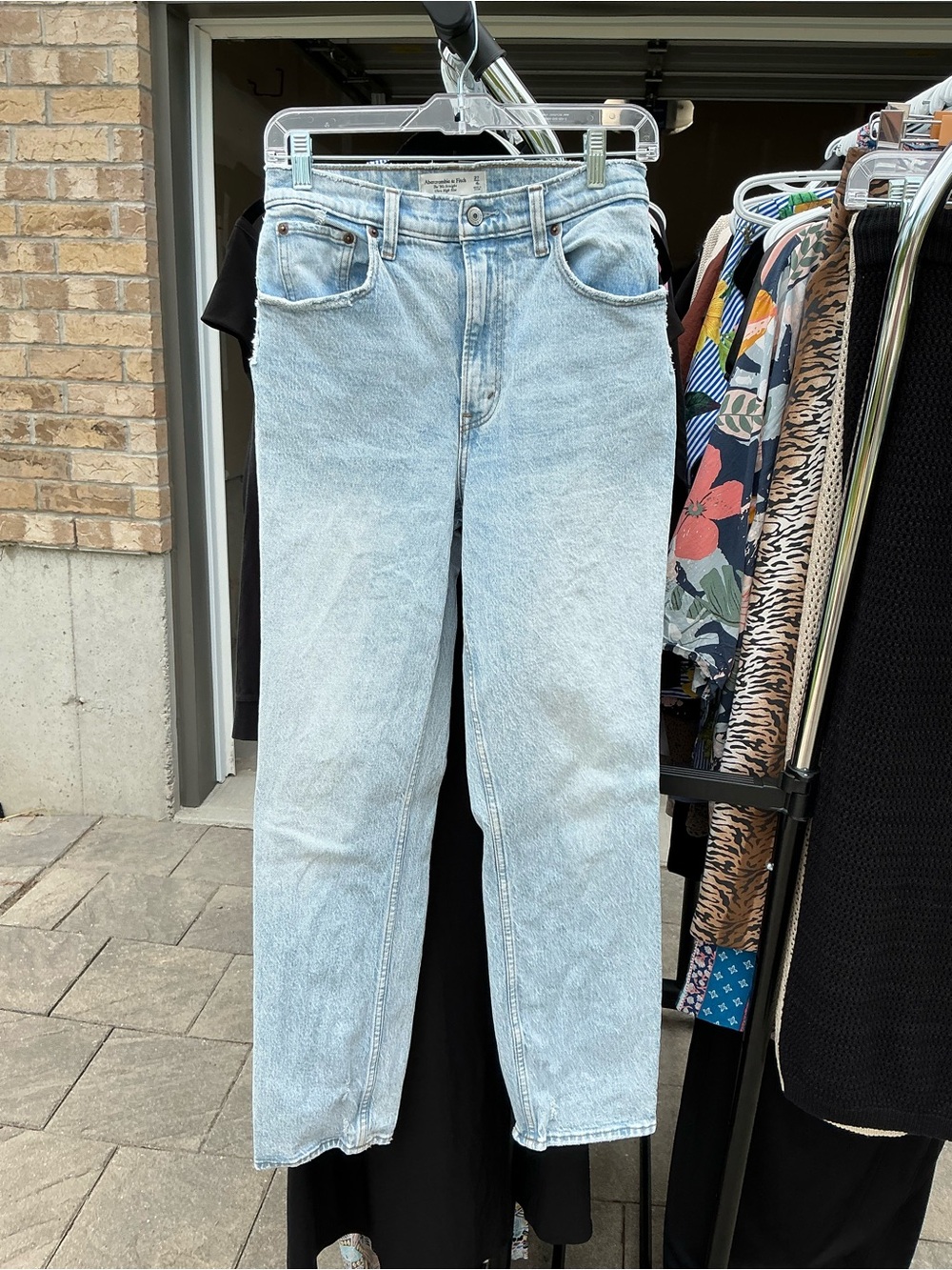 Abercrombie & Fitch Light Blue Straight-Leg Jeans